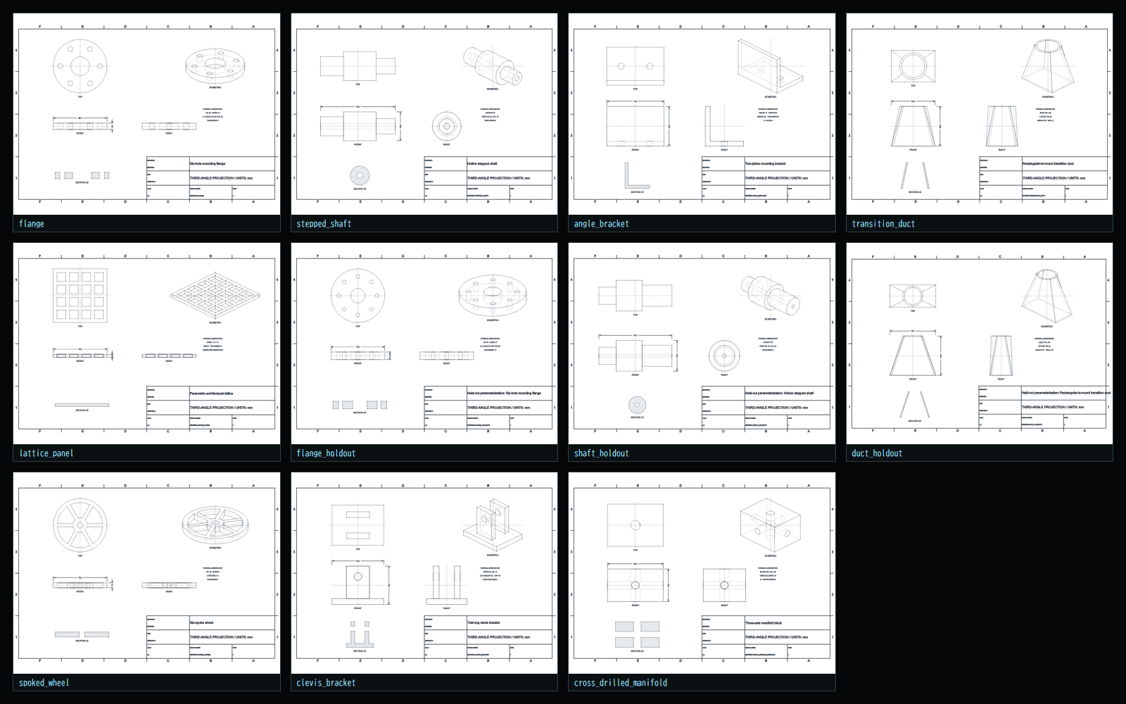 A sheet of engineering forms generated by MORTRA